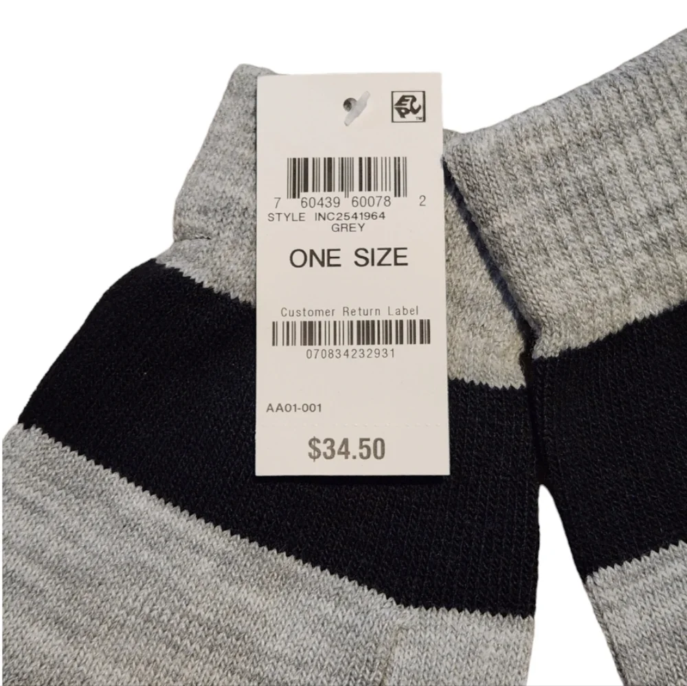 INC Women's Pair + 1 Gray and Black Gloves Set Gift Set NWT